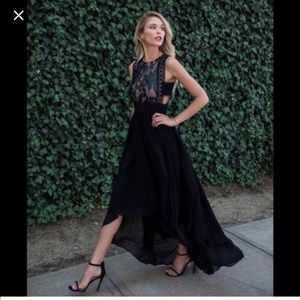 Vici black high low dress NWT